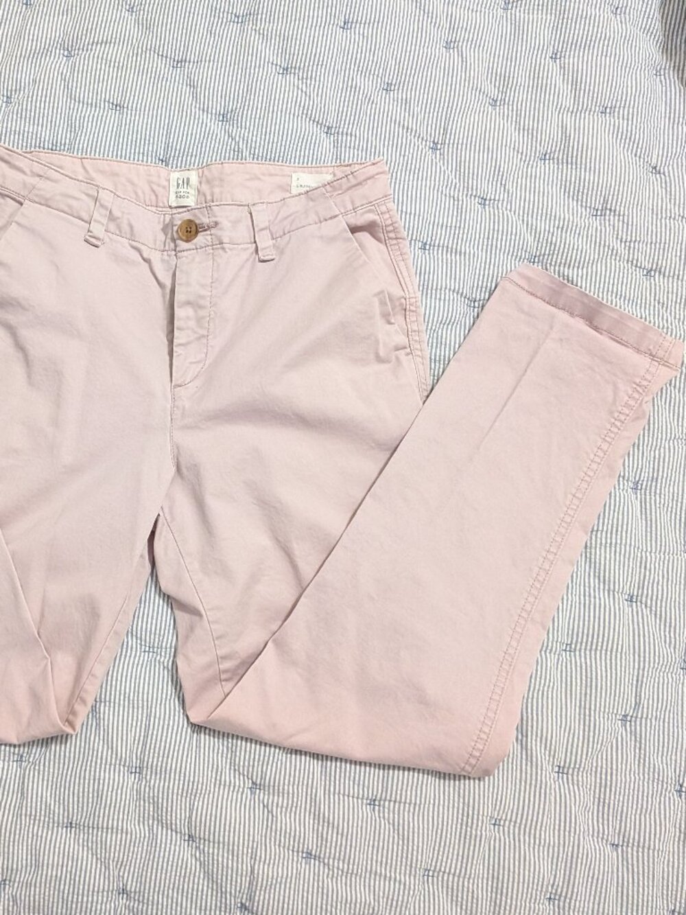 GAP Girlfriend Khaki Pants - Pale Pink